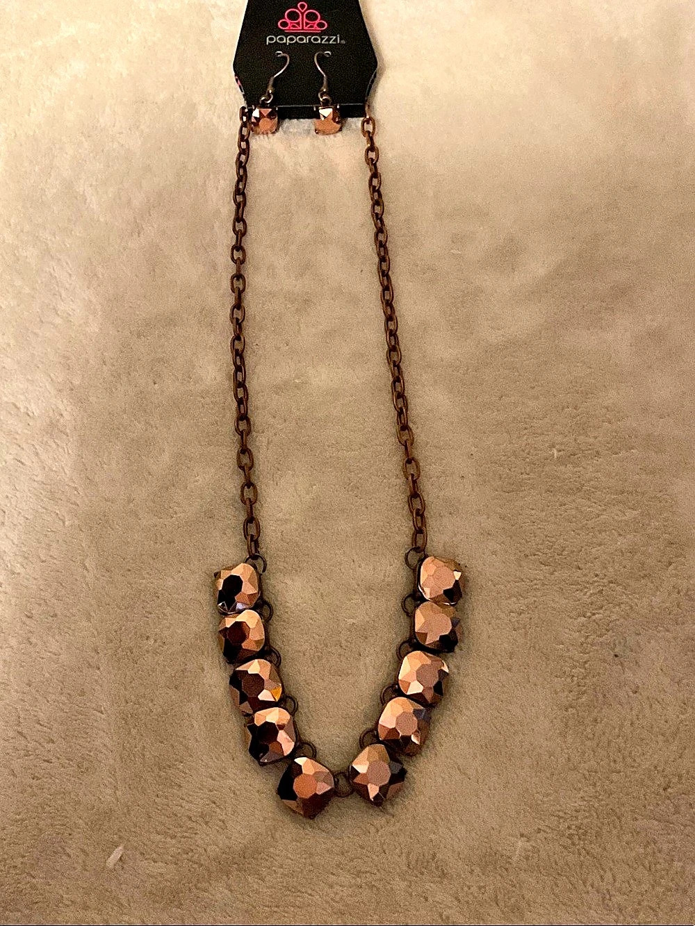 paparazzi. Brown Faceted Bead Necklace NWT